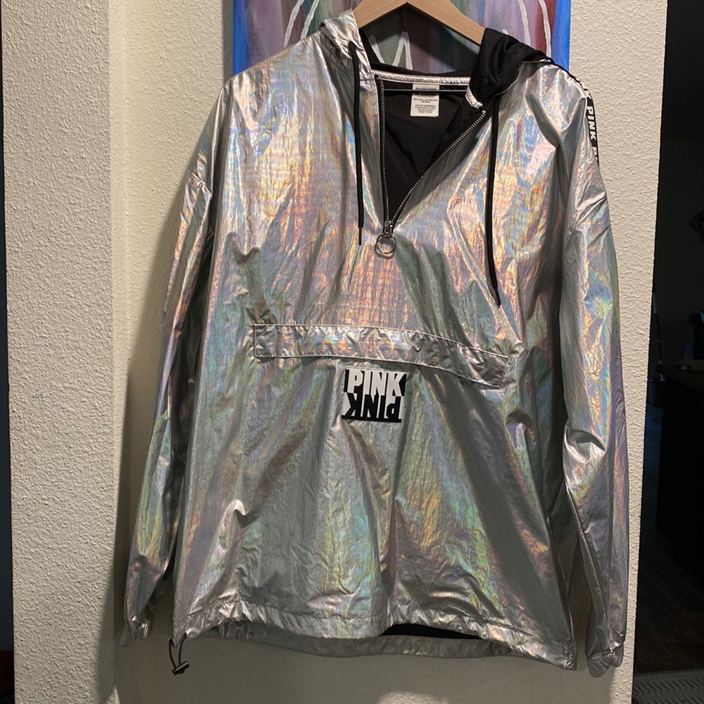 PINK Metallic Windbreaker Jacket